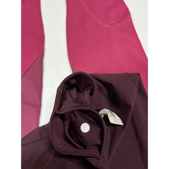 Lululemon Colour Me Ombre Tight 28" Dark Adobe / Blush Berry / Violet Red Sz 4 - Picture 3 of 8